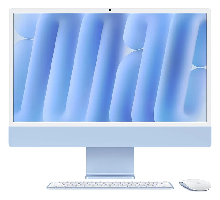 iMac 24" 2024 Blau & 1 TB LMP USB-C DuoDock