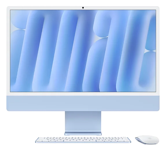 iMac 24" 2024 Blau & 1 TB LMP USB-C DuoDock