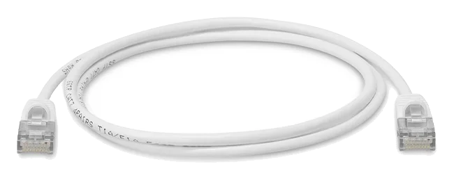 LMP Ultra Slim Round Ethernet Patchkabel 10 m – Weiss