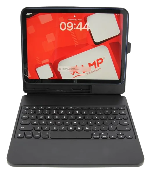 LMP Keyboard DefenderCase USB-C für iPad 10.9" (FR Layout) – Schwarz