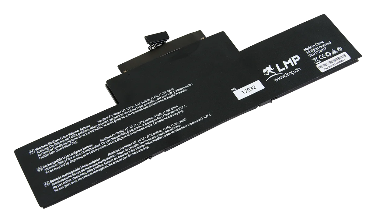 LMP Batterie MacBook Pro 15" Retina (10/13–5/15)