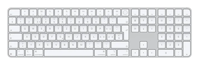 Apple Magic Keyboard mit Zahlenblock und Touch ID – Silber