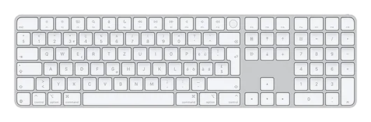 Apple Magic Keyboard mit Zahlenblock und Touch ID – Silber