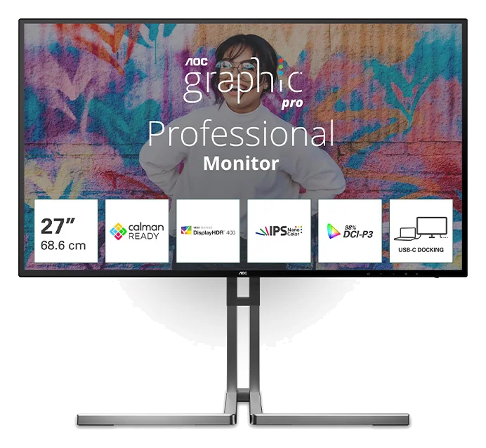 27" AOC U27U3CV Nano IPS Monitor