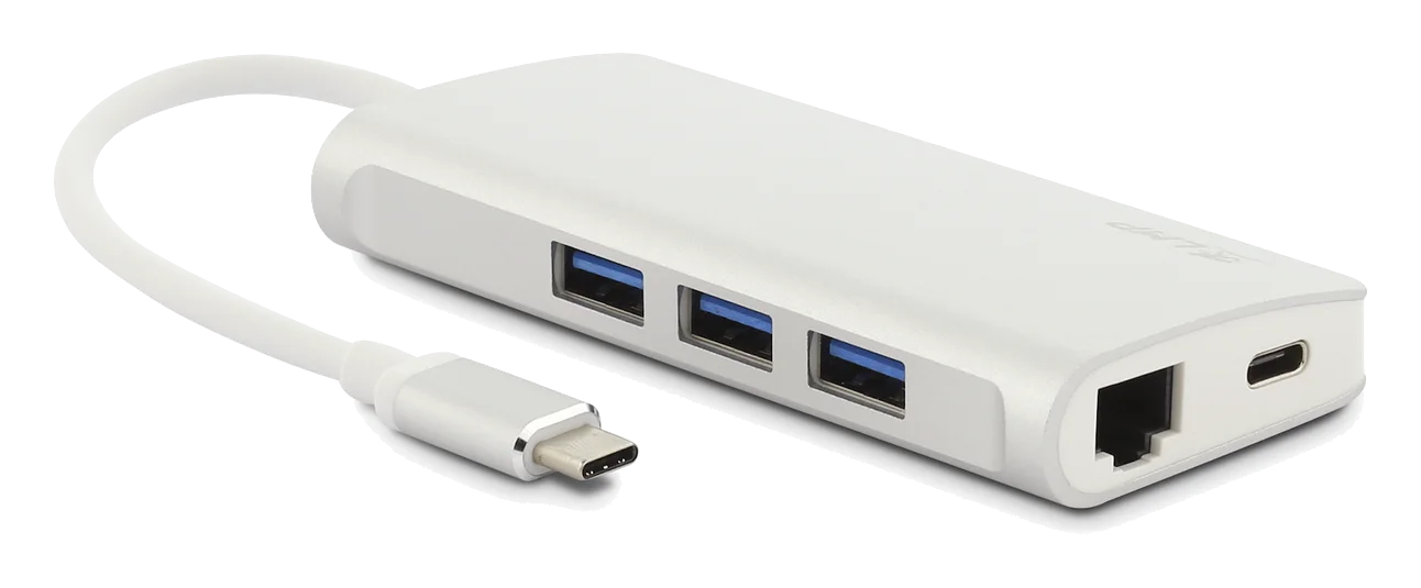 LMP USB-C Network Hub 5 Port - Refurbished – Silber