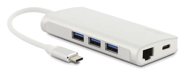 LMP USB-C Network Hub 5 Port - Refurbished – Silber