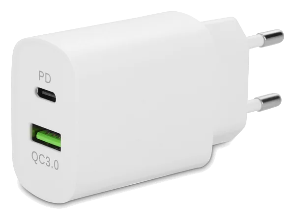 LMP 20W USB-A & USB-C Dual Power Adapter – Weiss
