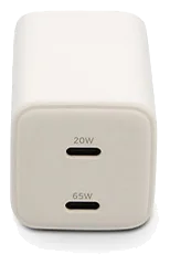LMP 65W USB-C Dual Power Adapter – Weiss