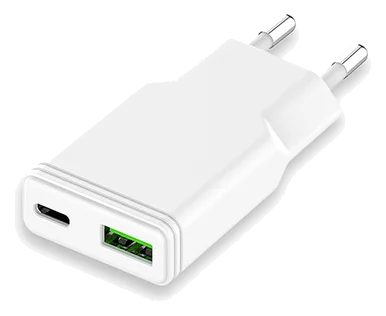 LMP 30W USB-A & USB-C Dual Power Adapter & Kabel – Weiss