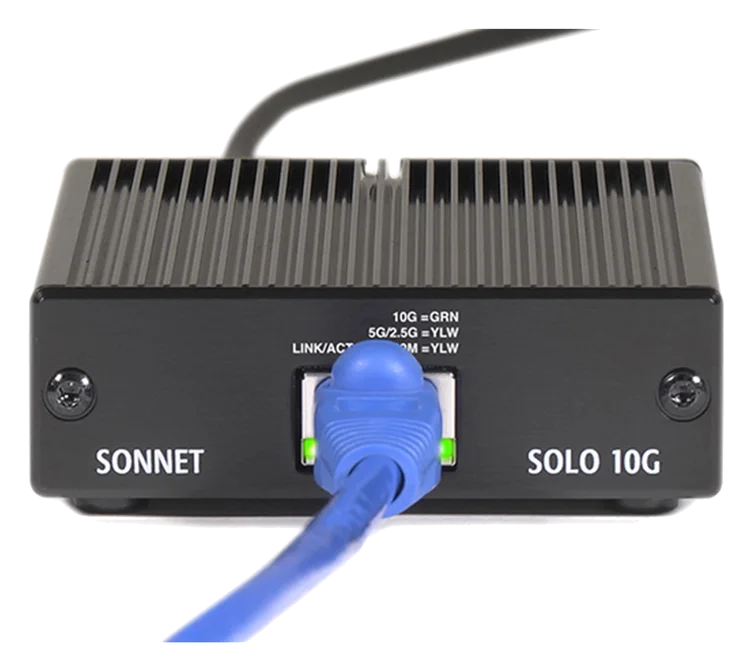 Sonnet Solo 10G Thunderbolt 3 zu 10GBaseT/NBaseT Ethernet Adapter