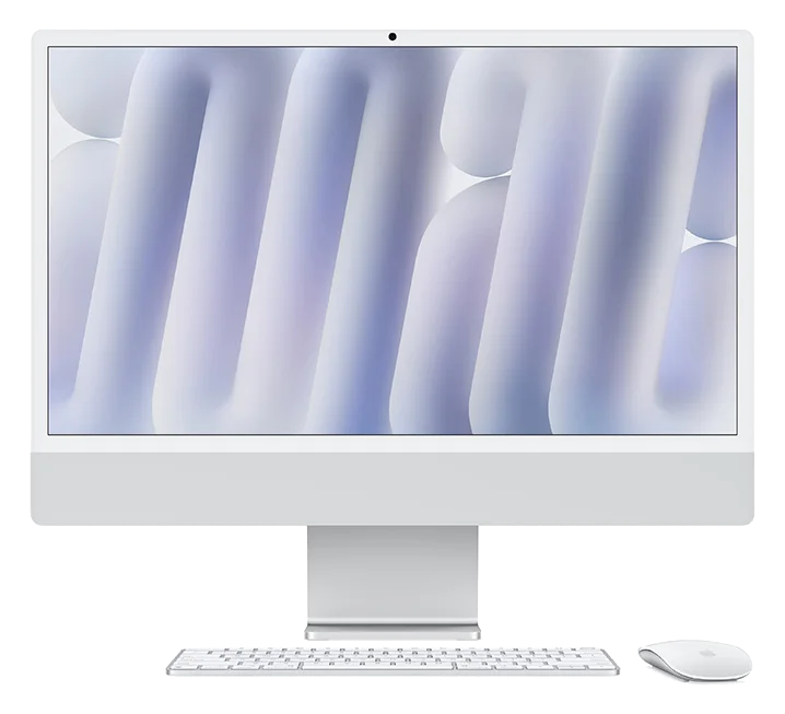 iMac 24" 2024 Silber & 1 TB LMP USB-C DuoDock