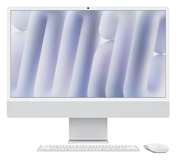iMac 24" 2024 Silber & 1 TB LMP USB-C DuoDock